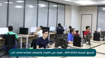 تنسيق المرحلة الثالثة 2025.. تعرف على الكليات والمعاهد المتاحة أمامك الآن